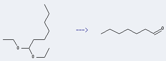Heptanal-diethylacetal can be used to produce heptanal.